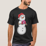 Snowman Christmas Donut T-Shirt<br><div class="desc">Dieses Design ist das perfekte Geschenk für einen Geburtstag, Weihnachten und andere Feiern. Es ist für Frauen, Männer und Kinder geeignet.</div>