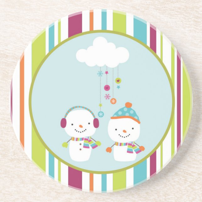 Snowman Christmas Drink Untersetzer (Vorne)