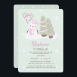 Snowman Christmas Einladung<br><div class="desc">Snowman Christmas Celebrate your child's winter birthday with this cute and snowman wearing a pastel pink knitted hat and scarf. This theme is ideal for your little one’s winter birthday or kid’s Christmas party. Design is completely customizable. Check out the coordinating stationery and ohrs.</div>