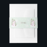 Snowman Christmas Einladungsbanderole<br><div class="desc">Snowman Christmas Celebrate your child's winter birthday with this cute and snowman wearing a pastel pink knitted hat and scarf. This theme is ideal for your little one’s winter birthday or kid’s Christmas party. Design is completely customizable. Check out the coordinating stationery and ohrs.</div>