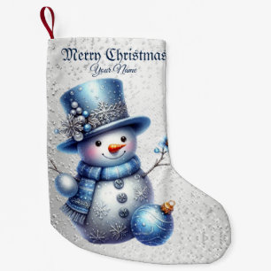 Snowman Christmas Elegante Winterferien Kleiner Weihnachtsstrumpf