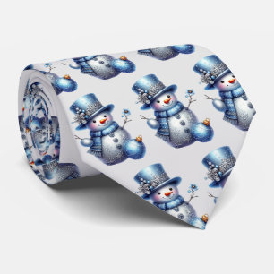 Snowman Christmas Elegante Winterferien Krawatte