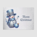 Snowman Christmas Elegante Winterferien Seidenpapier<br><div class="desc">Schneemann Weihnachten Elegant Winter Holidays Tissue Paper. Einzigartiges,  schönes,  stilvolles Design. Leicht personalisiert zu sein. Schriftart Stil,  Größe und Farben können geändert werden. Matching-Elemente sind verfügbar.</div>