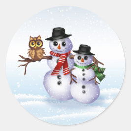 Snowman Christmas Envelope Sticker