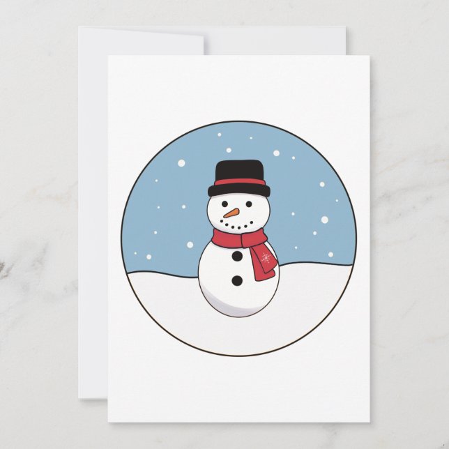 Snowman Christmas Feiertagskarte (Vorderseite)