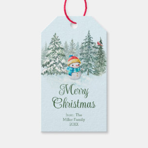 Snowman Christmas Geschenkanhänger