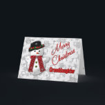 Snowman Christmas Gruß - Großtochter Feiertagskarte<br><div class="desc">Niedlich in und außerhalb des Schneemanns Weihnachten Gruß für die besondere Enkelin</div>