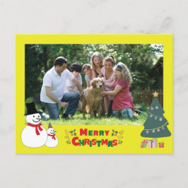 Snowman Christmas Grußkarte Postkarte