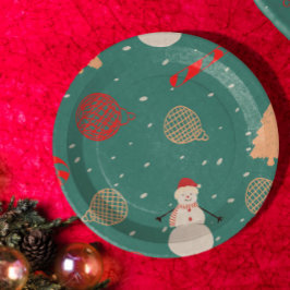 Snowman & Christmas Icons Pattern- Playful Holiday Pappteller