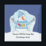 Snowman Christmas ist "Schnee" Nah Magnet<br><div class="desc">Möge dein Geist große Freude empfinden,  während Weihnachten nahe zeichne. Snowman fühlt sich,  dass Weihnachten "Schnee" nah in diesem lustigen Wortspiel ist Urlaubsplanung! Originelles Design von Christie Black von Kreationen aus dem Herzen.</div>