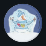 Snowman Christmas ist "Schnee" Nah Magnet<br><div class="desc">Möge dein Geist große Freude empfinden,  während Weihnachten nahe zeichne. Snowman fühlt sich,  dass Weihnachten "Schnee" nah in diesem lustigen Wortspiel ist Urlaubsplanung! Originelles Design von Christie Black von Kreationen aus dem Herzen.</div>