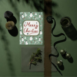 Snowman Christmas Karte