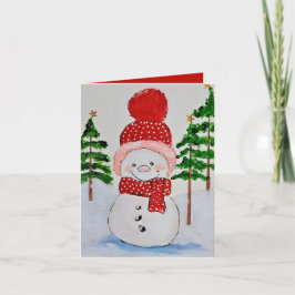Snowman Christmas Karte