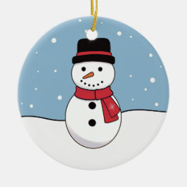 Snowman Christmas Keramik Ornament