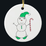 Snowman Christmas Keramik Ornament<br><div class="desc">Snowman</div>