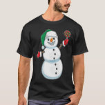 Snowman Christmas Lollipop T-Shirt<br><div class="desc">Dieses Design ist das perfekte Geschenk für einen Geburtstag, Weihnachten und andere Feiern. Es ist für Frauen, Männer und Kinder geeignet.</div>
