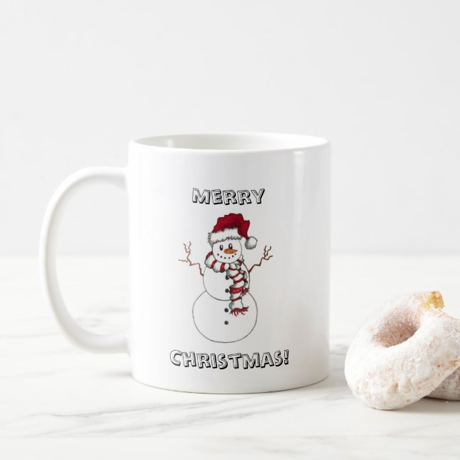 Snowman Christmas Mug (Avec donut)