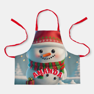 Snowman Christmas Personalisiert Kids Schürze