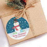 Snowman Christmas Personalisiert Sticker<br><div class="desc">Fun marineblau,  rot und weiß Schneemann Aufkleber. Eine lustige Touch für Ihre Weihnachtskarten oder -geschenke. Personalisieren Sie es für Weihnachten! Entworfen für Sie von BlackBerry Boulevard.</div>