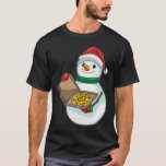 Snowman Christmas Pizza T-Shirt<br><div class="desc">Dieses Design ist das perfekte Geschenk für einen Geburtstag, Weihnachten und andere Feiern. Es ist für Frauen, Männer und Kinder geeignet.</div>