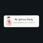 Snowman Christmas Return Address Label<br><div class="desc">Mehr Spaß Weihnachts-Adressen Labels im Kleinen Bayleigh Store!</div>