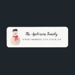 Snowman Christmas Return Address Label<br><div class="desc">Mehr Spaß Weihnachts-Adressen Labels im Kleinen Bayleigh Store!</div>