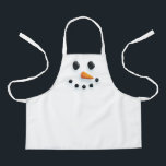 Snowman Christmas Schürze<br><div class="desc">Illustration eines Schneemanns mit Kohle und Karottennase; Original gezeichnet von Becky Nimoy</div>