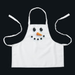 Snowman Christmas Schürze<br><div class="desc">Illustration eines Schneemanns mit Kohle und Karottennase; Original gezeichnet von Becky Nimoy</div>