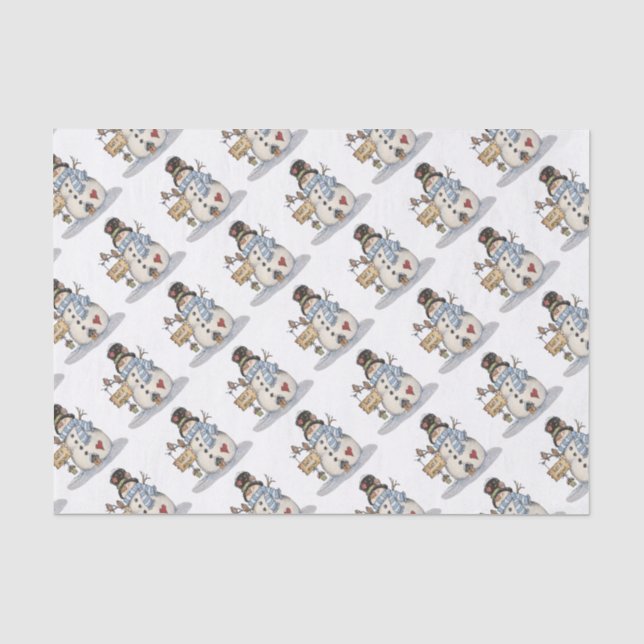 Snowman Christmas Seidenpapier (Vorderseite)