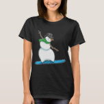Snowman Christmas Snowboard T-Shirt<br><div class="desc">This design is the perfect gift for a birthday, Christmas and other celebrations. It is suitable for women, men and kids.</div>