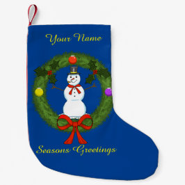 Snowman Christmas Strumpf (individuell einstellbar Kleiner Weihnachtsstrumpf