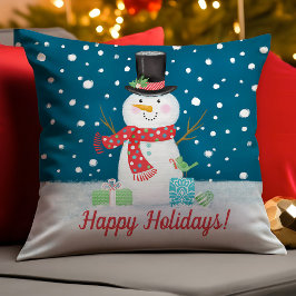 Snowman Christmas Throw Kissen