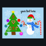 Snowman & Christmas Tree #2 Poster<br><div class="desc">Snowman & Christmas Tree #2</div>