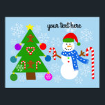 Snowman & Christmas Tree #2 Poster<br><div class="desc">Snowman & Christmas Tree #2</div>