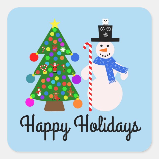 Snowman & Christmas Tree #3-2 Stickers (Vorderseite)