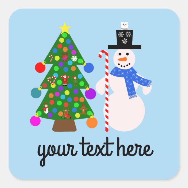 Snowman & Christmas Tree #3 Stickers (Vorderseite)