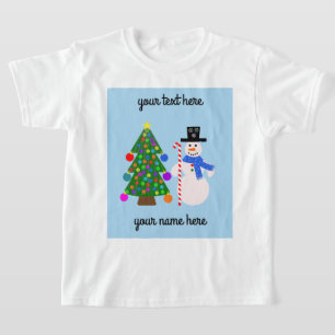 Snowman & Christmas Tree #4 T - Shirt