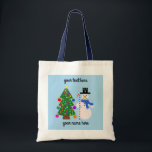 Snowman & Christmas Tree #4 Tote Bag Tragetasche<br><div class="desc">Snowman & Christmas Tree #4</div>