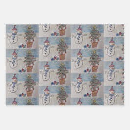 Snowman & Christmas Tree Geschenkpapier Set