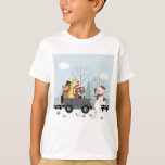 Snowman Christmas Truck T-Shirt<br><div class="desc">Brand neue Designs in meinem Laden für Weihnachten 2022. Niedliche Designs, die die Saison auf Jungen und Mädchen T - Shirt darstellen.</div>