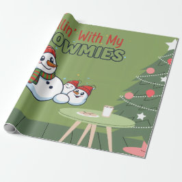 Snowman Christmas Wrapping Paper | Festive Gift  Geschenkpapier