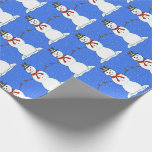 Snowman Christmas Wrapping Paper Geschenkpapier<br><div class="desc">Ein glücklicher Schneemann macht sich dieses lustige Weihnachtsverpackungspapier zu. Anpassbar,  sodass Sie Ihren eigenen Text hinzufügen und die Hintergrundfarbe ändern können. Erleben Sie den Urlaub mit diesem niedlichen festlichen Design.</div>
