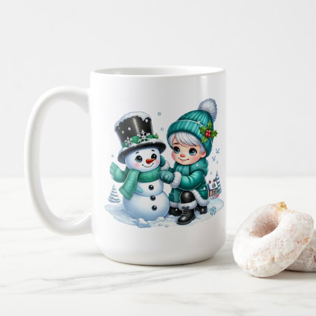 Snowman Coffee Tasse (Mit Donut)