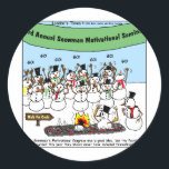 Snowman Convention Funny Christmas Geschenke & T-S Runder Aufkleber<br><div class="desc">Sie schauen sich ein Rick London Cartoon Geschenke, T-Shirts oder Sammelband mit dem Titel "Snowman Convention" an. Wir fühlen uns geehrt, dass Sie uns besucht haben. Hier finden Sie preisgekrönte Cartoons der Londoner Times-Cartoons, die seit 2005 bei Google an der ersten Stelle im Rang gestanden haben. Wir bieten Ihnen die...</div>