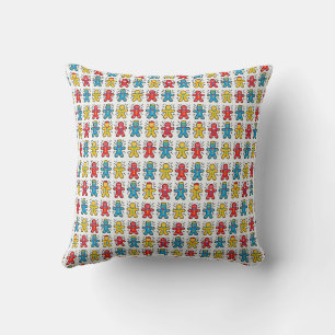 Snowman Cookie Pattern Pillow Kissen