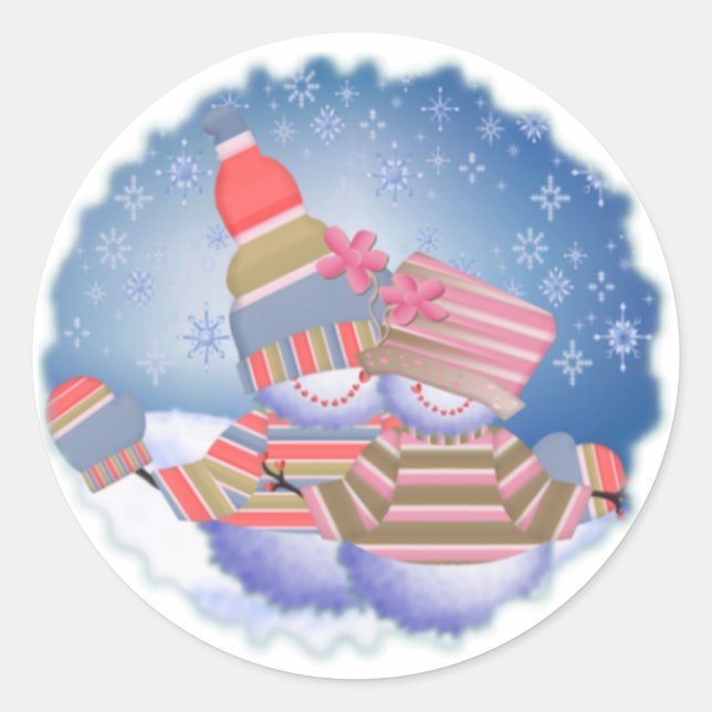 Snowman Couple Sticker (Vorderseite)