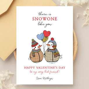 Snowman Couple Sweet Valentine's Day Feiertagskarte