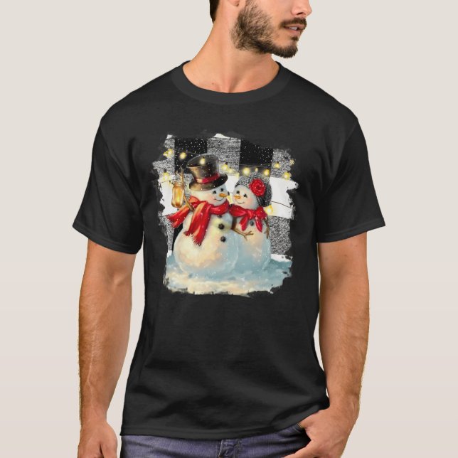 Snowman Couple T-Shirt (Vorderseite)