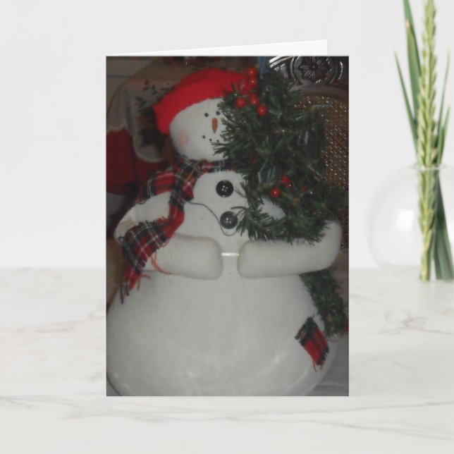 SNOWMAN CUSTOM CHRISTMAS CARD FEIERTAGSKARTE (Vorderseite)