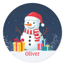 Snowman Cute Personalized Christmas Holiday